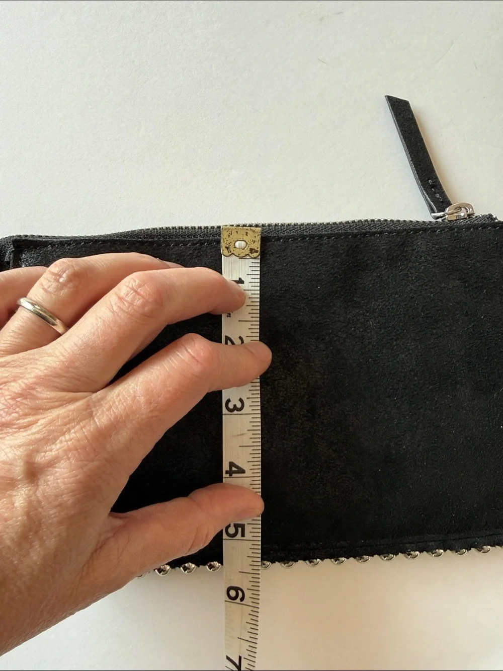 Zara studded small black clutch VGUC